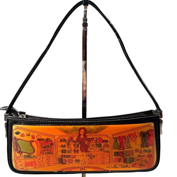 Debbie Brooks Designer Closet Scene Shoulder Bag Womens Purse Hard Shell Vintage - Picture 2 of 16